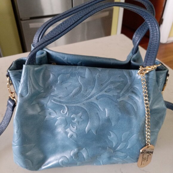 Anna Morellini genuine italian leather bag in Teal - Picture 2 of 6